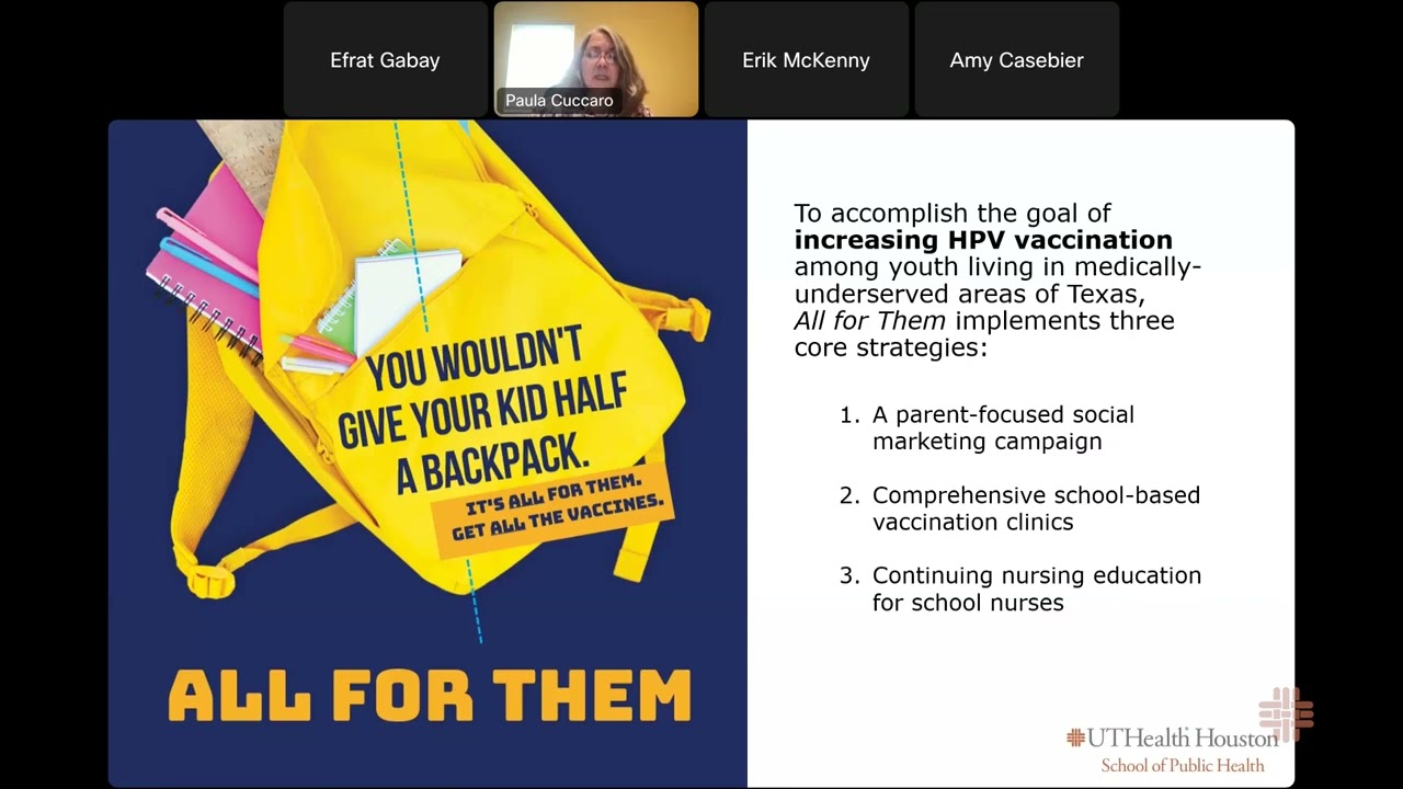 Health Unlimited - All for Them: Best practices for increasing HPV vaccine uptake in school settings