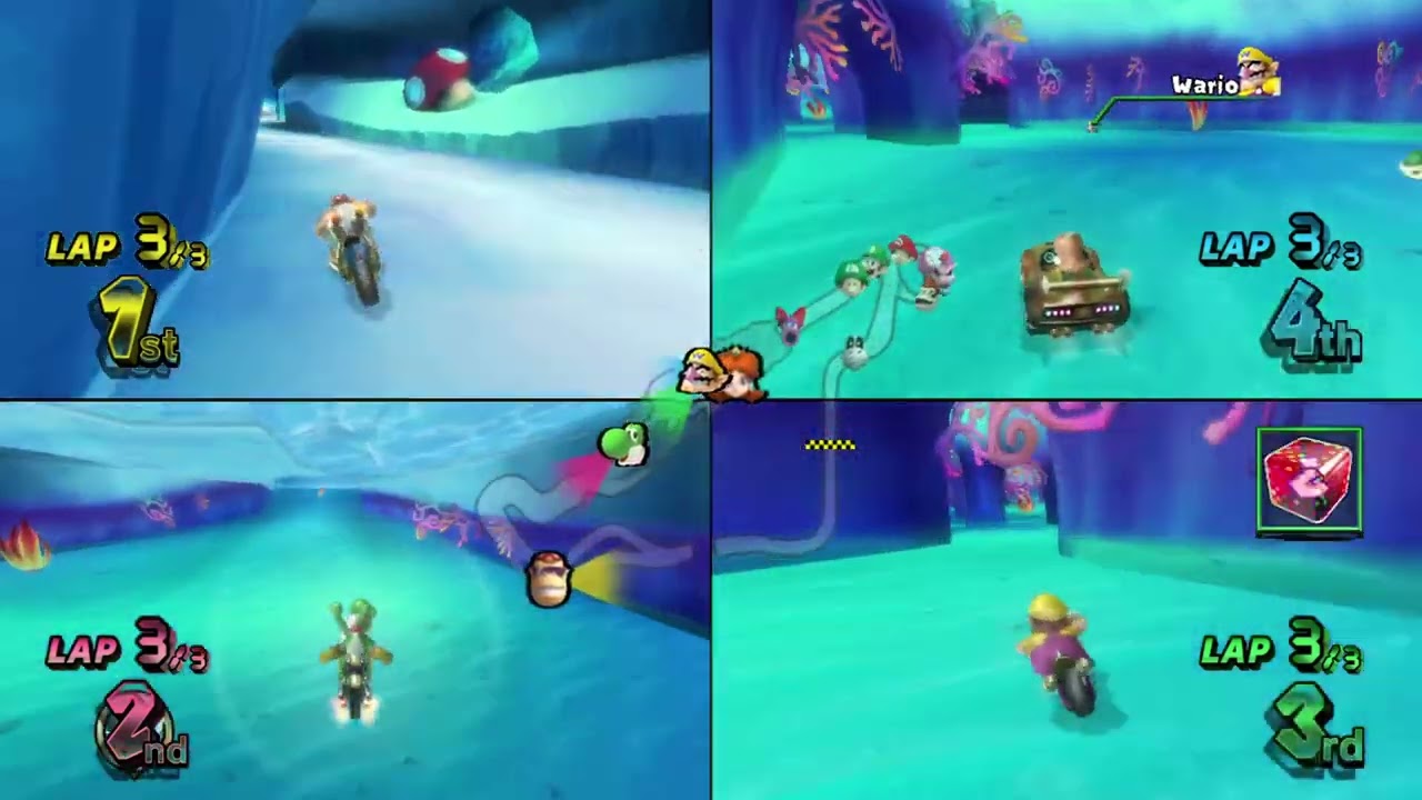 Mario Kart Wii Custom Tracks (History) ✦ 4 Players #849 (3 Tracks) 150cc