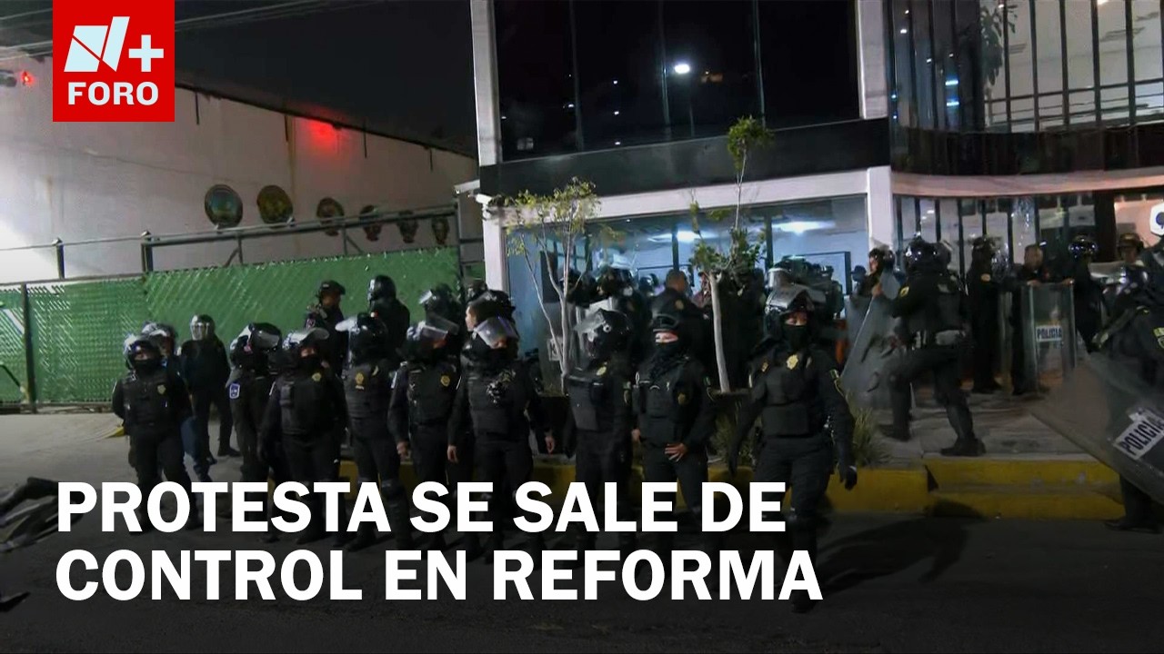 Protesta por vivienda termina en riña y detenciones sobre Paseo de la Reforma