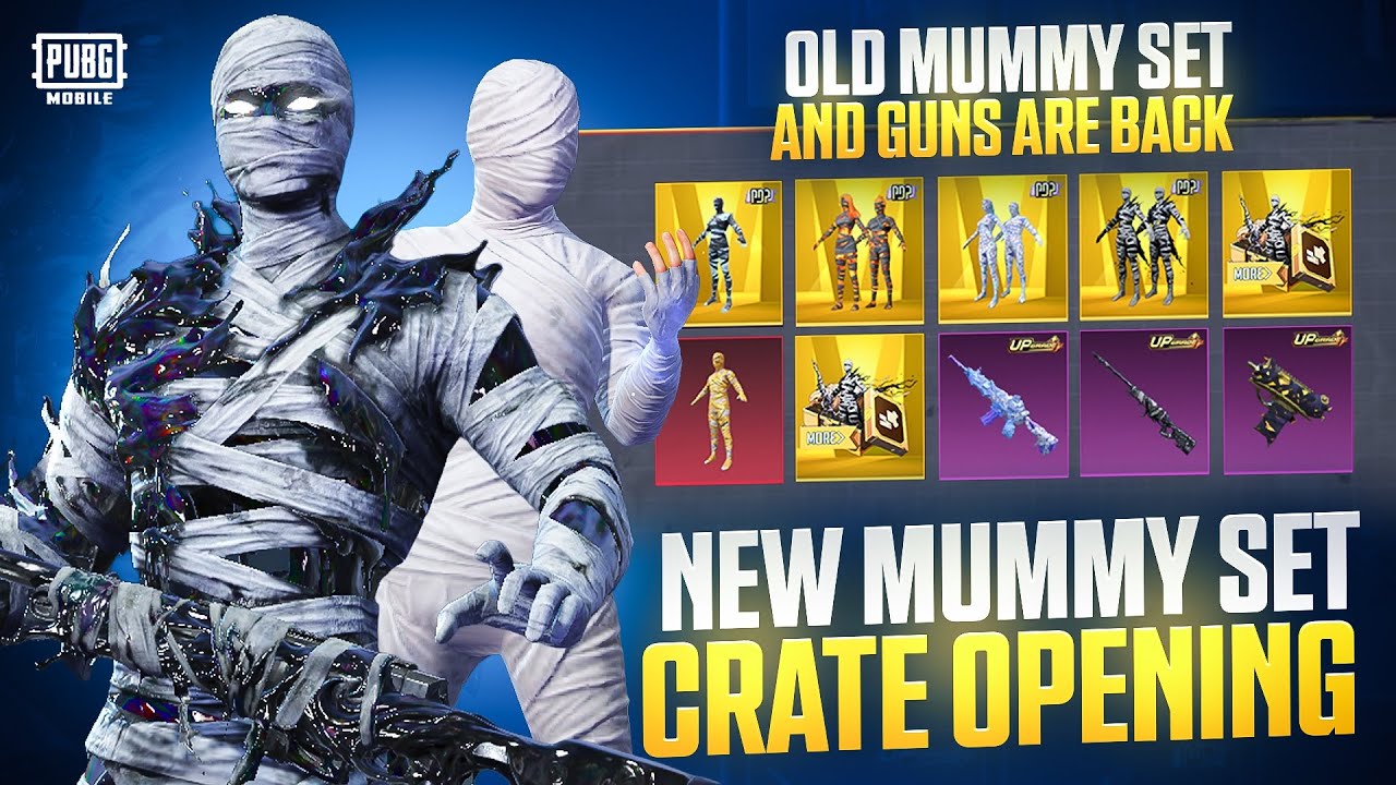 😱ALL MUMMY SETS BACK CRATE OPENING PUBG