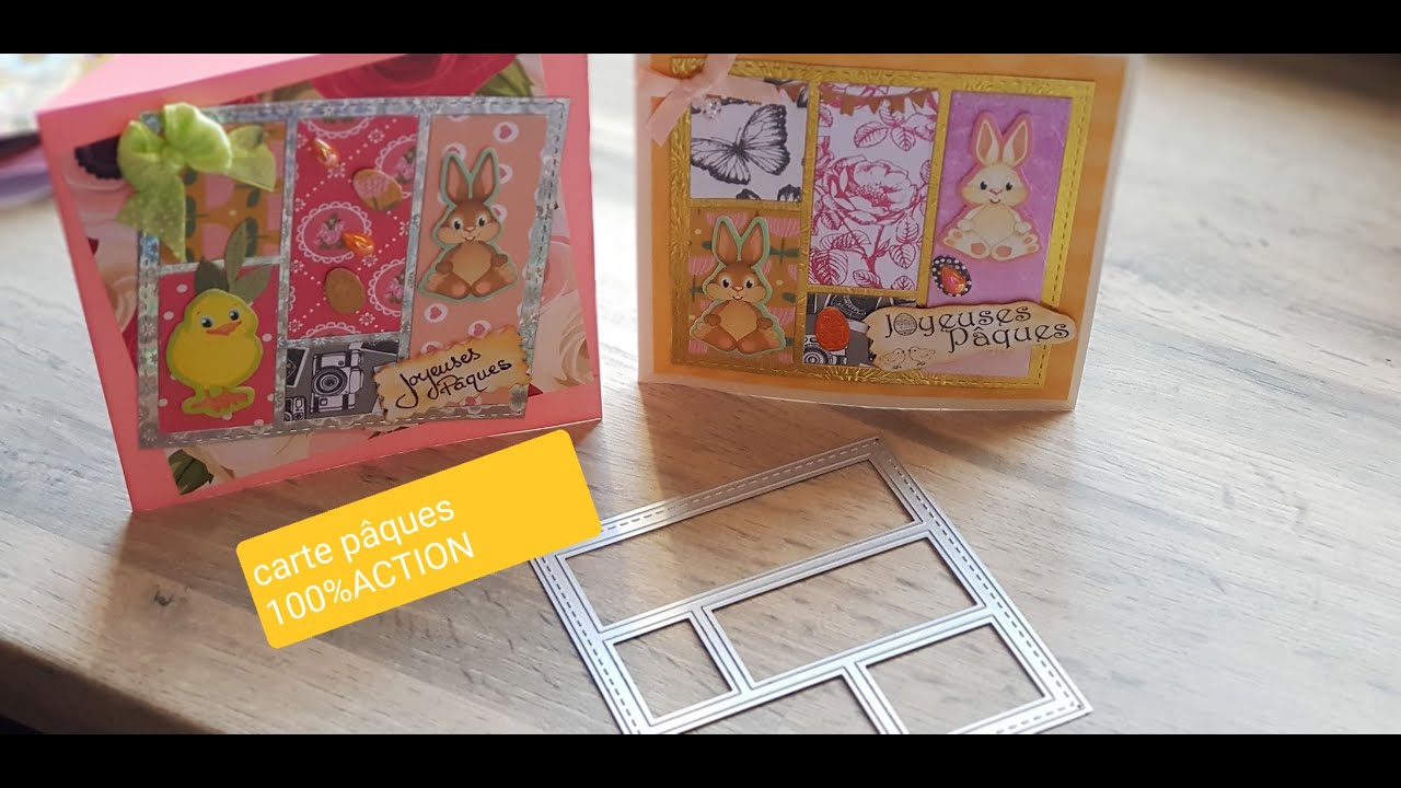 cartes 100 ACTION , histoire sans paroles 🧡❤️🌺🌺#scrapbooking #carteriescrap