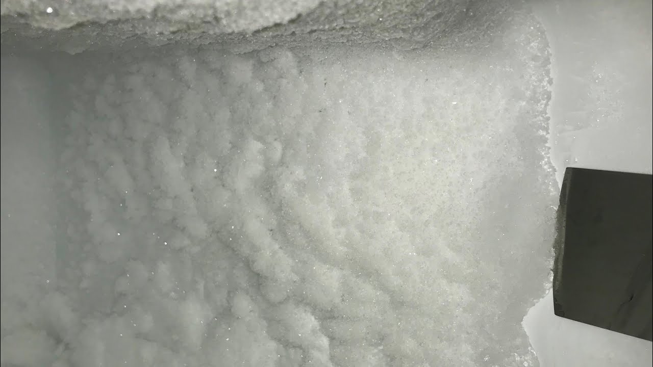 Freezer frost scraping| Freezer frost eating