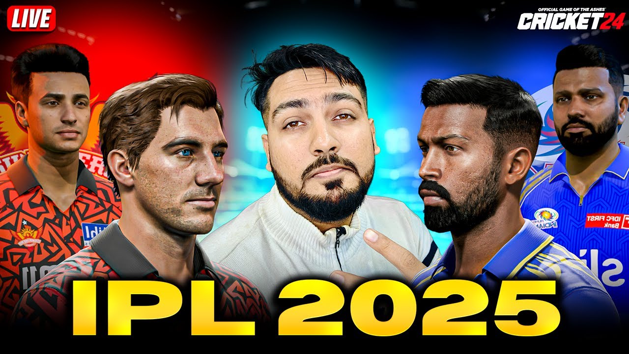 SRH vs MI IPL 2025  Match at Rajiv Gandhi International Stadium 🔥 | Cricket 24 Live | RtxVivek
