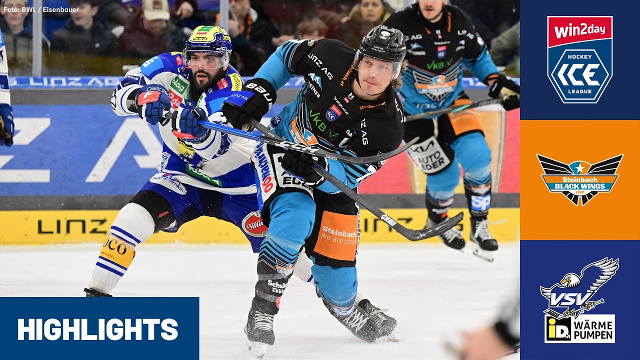 ICE: Steinbach Black Wings Linz vs EC iDM W&auml;rmepumpen VSV 2. Spiel | Highlights