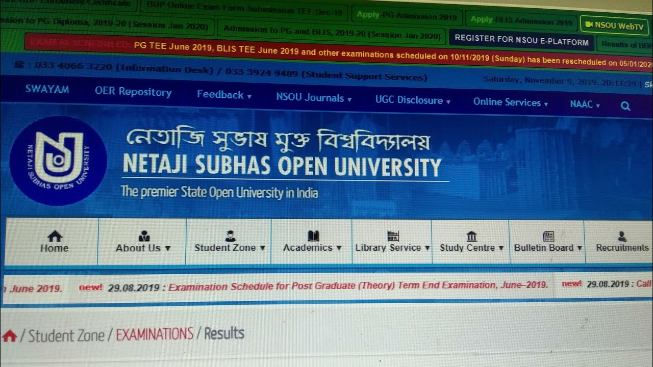 #wbnsou results bdp 2019. Nsou result 2019