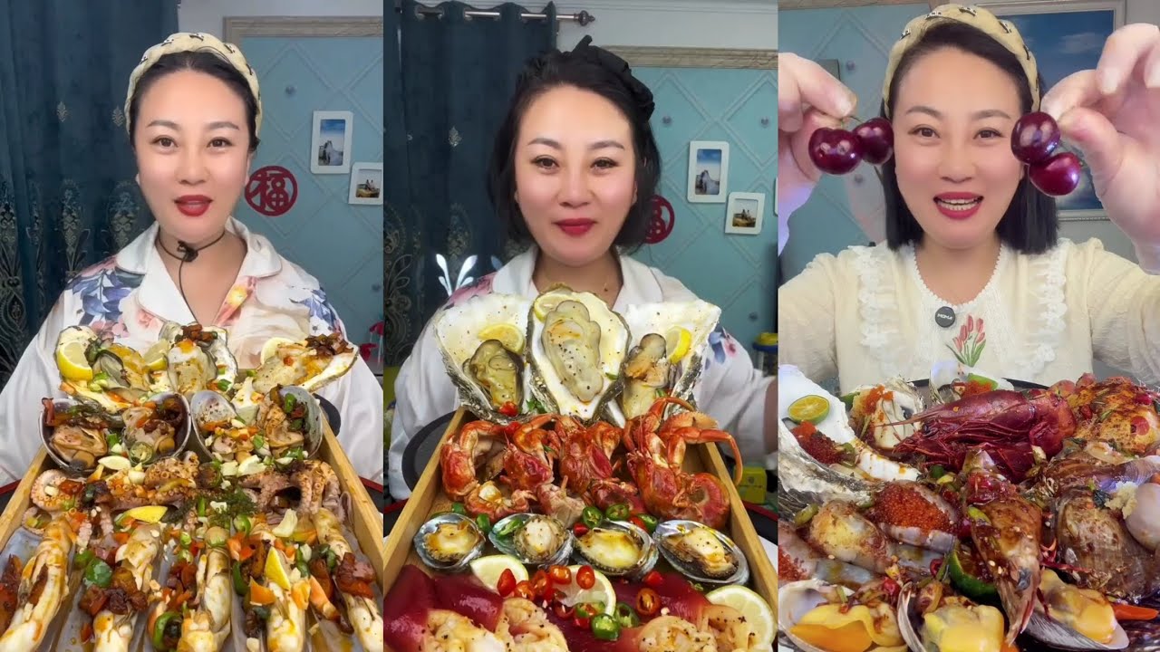 Yummy #342 Seafood 🦐, 🦪, 🐙🤤 🦐🦐. Shrimp  🦐 🦐 Oyster 🦪🦪 ...#mukbang #seafood #eatingshow 