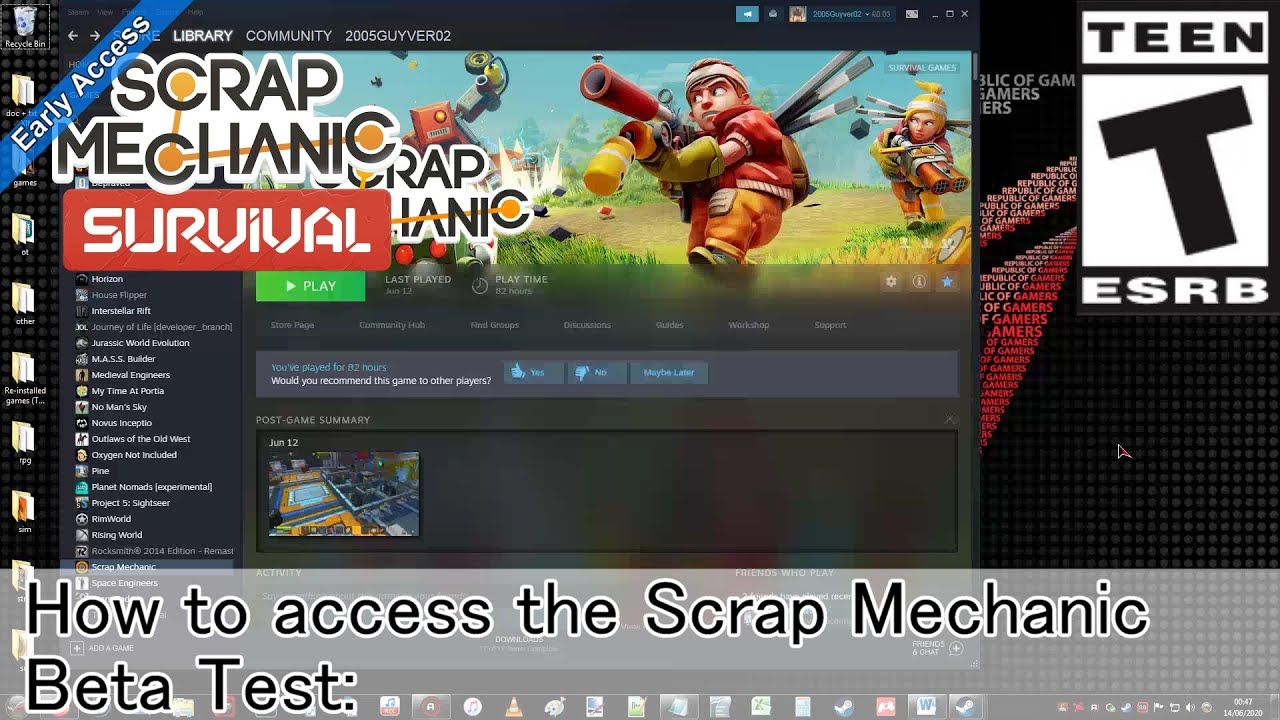 How to access the Scrap Mechanic Beta Test