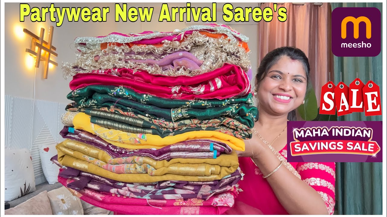 MEESHO New Arrival Saree's starts at ₹500/- |Silk/fendy/cotton saree collection #meesho#saree