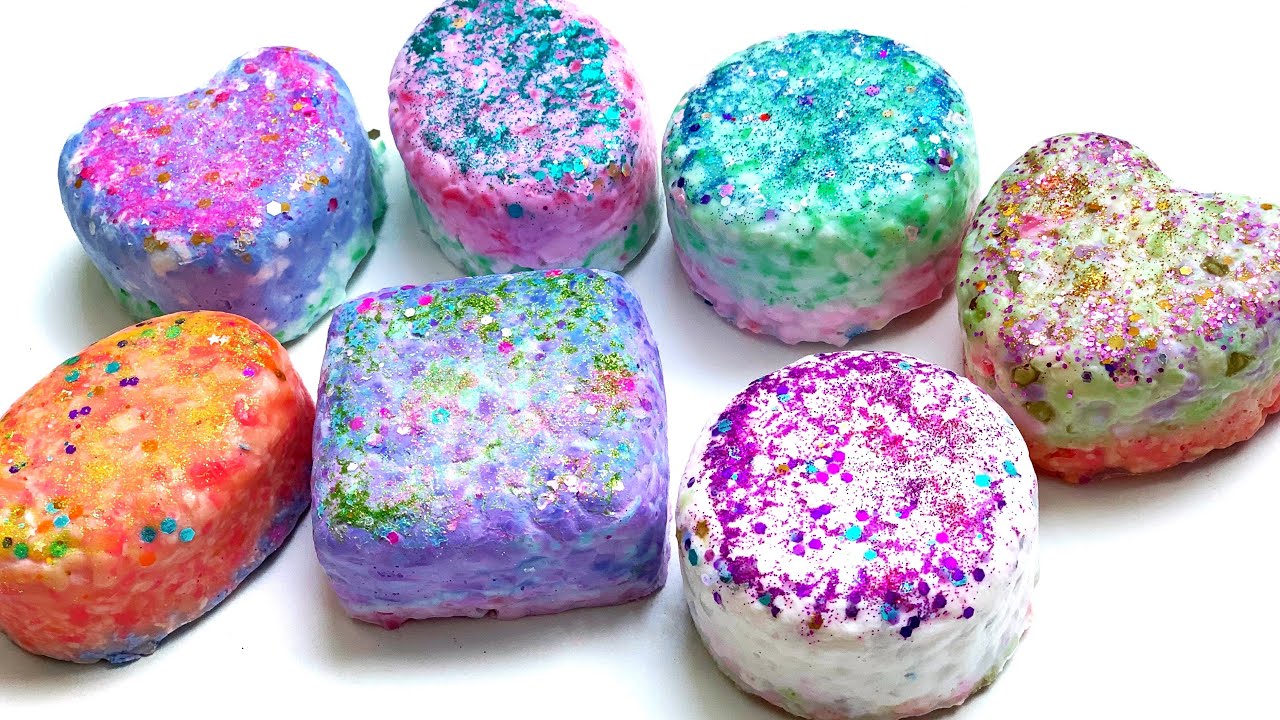 Glittery SOFT Soap Cutting ASMR - Satisfying Relaxing Sounds
