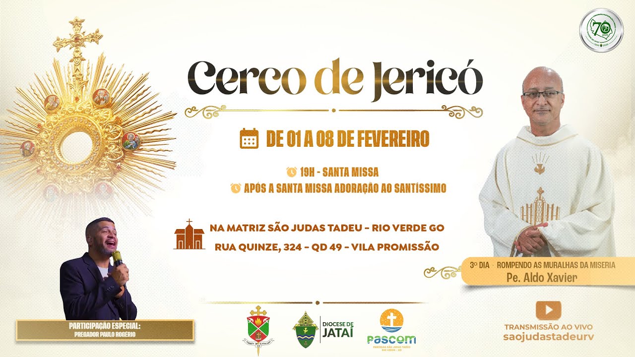 SANTA MISSA | 3ª NOITE DO CERCO DE JERICÓ |  03/02/2026