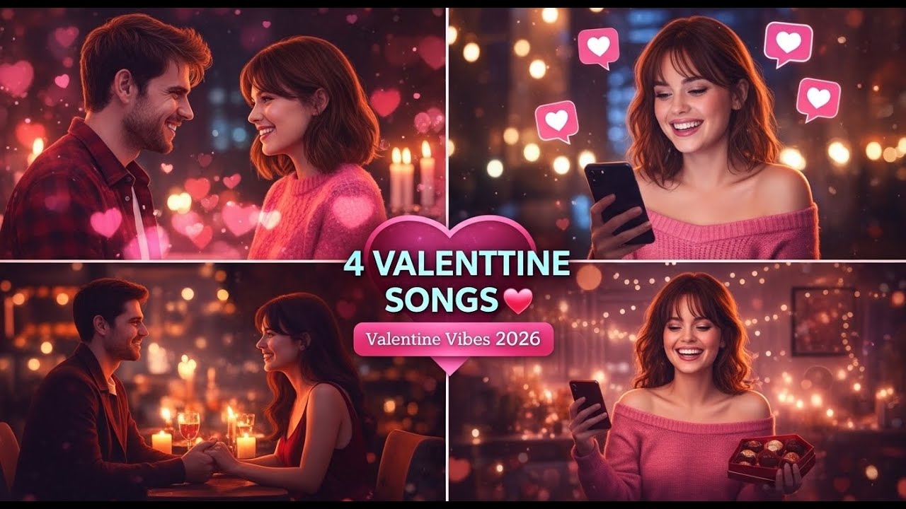 Best Valentine's Day Songs 2026 | 4 Valentine Vide Songs in 1 (Cute, Flirty, Romantic & Single)