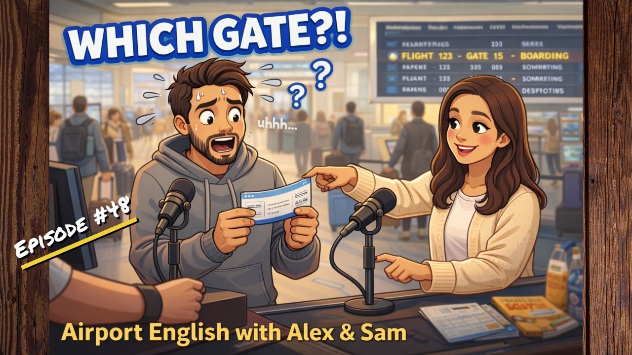 English at the Airport ✈️ | Real Life English Conversation Practice | English Conversation for A2–B1