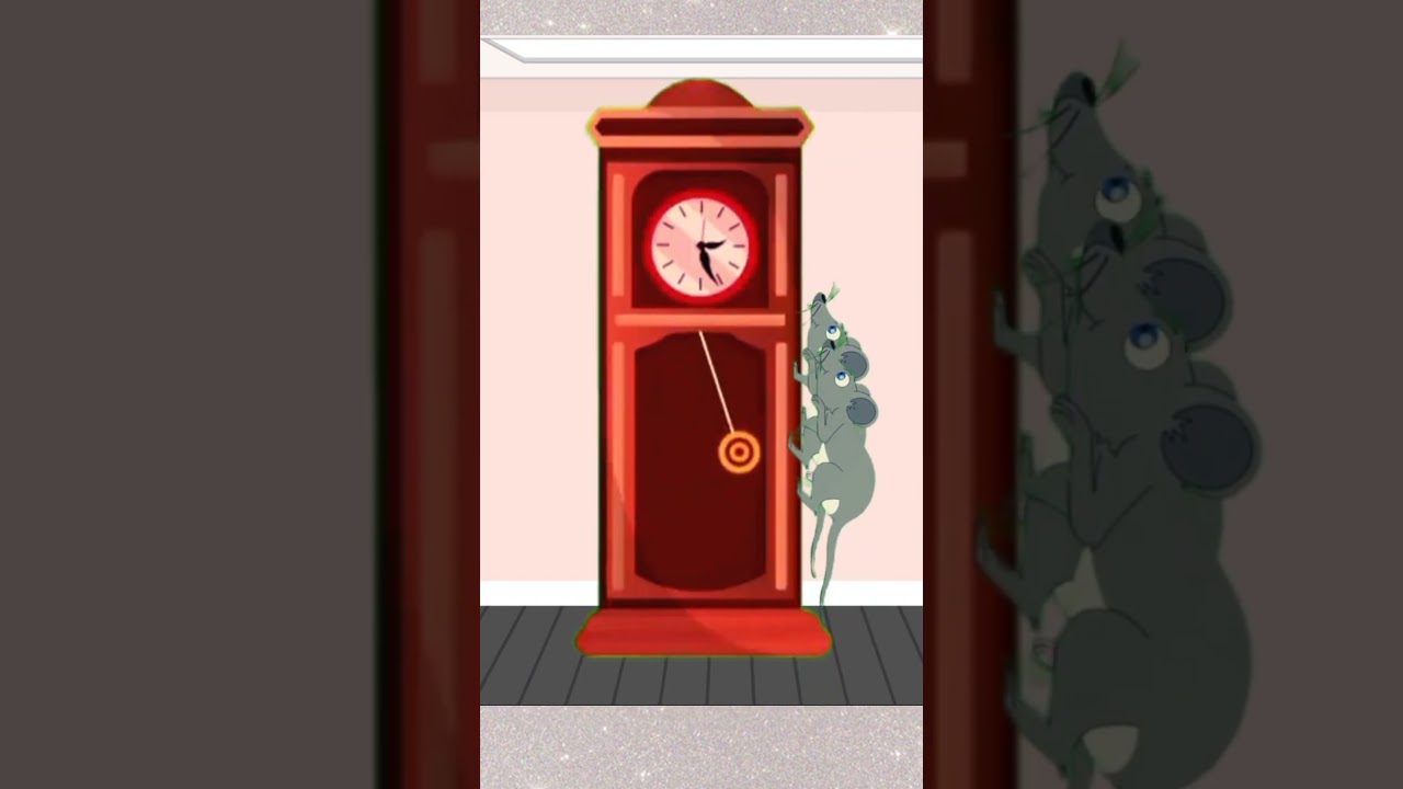 Hickory Dickory Dock   #kidsvideo #shorts #youtubeshorts  #nurseryrhyme #childrenssong #nurserypoem