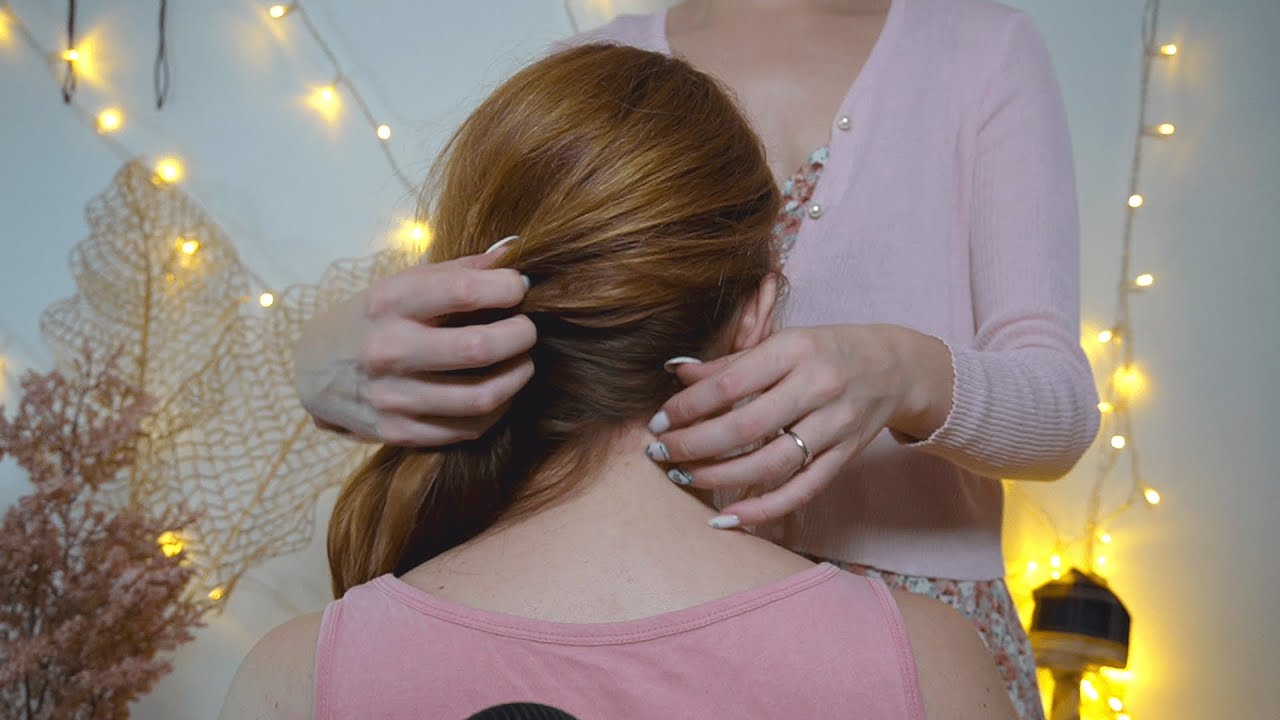 Nape scratching and double brushing| nape focus tingles - no talking asmr