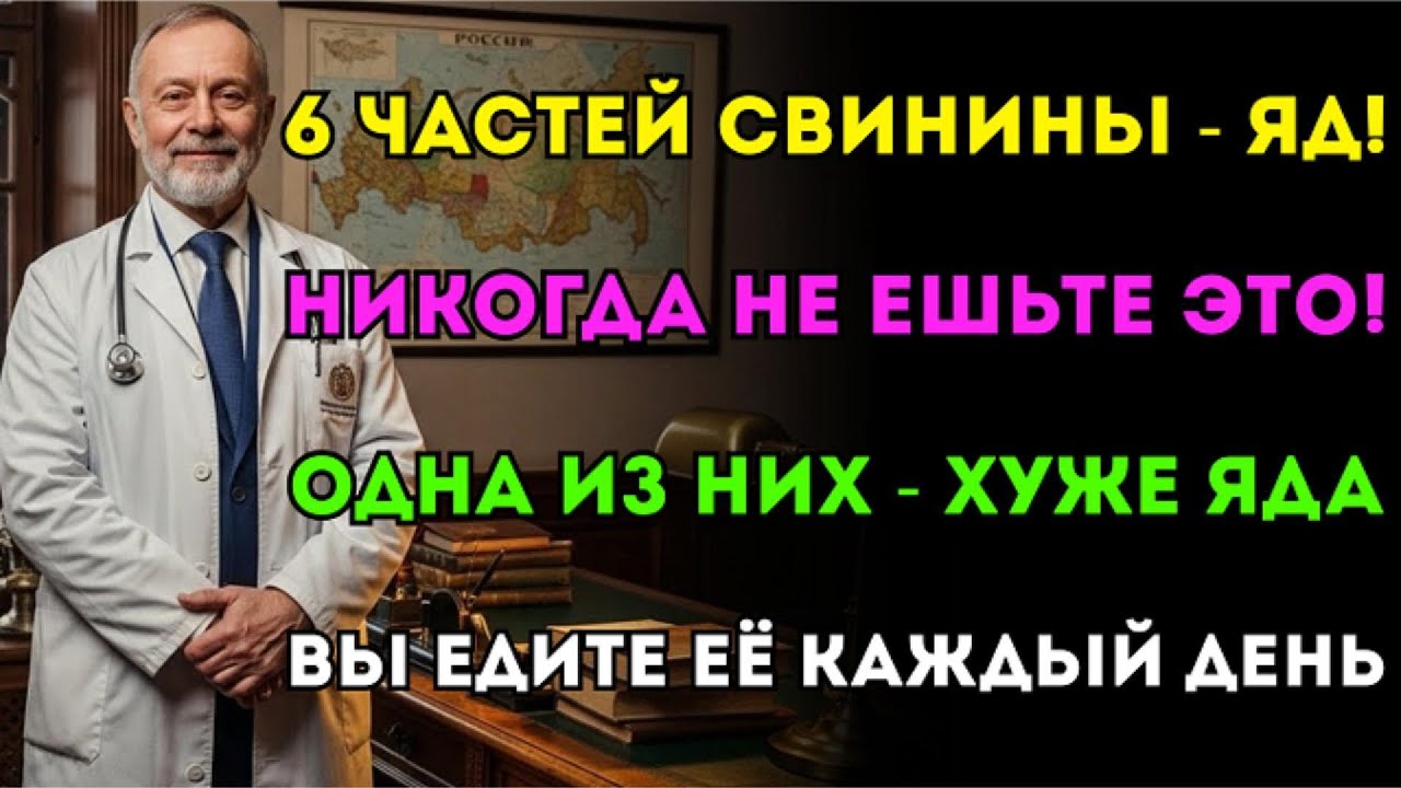 Врач бьет тревогу: 6 частей свинины – яд! Первая токсичнее мышьяка и уже запрещена.