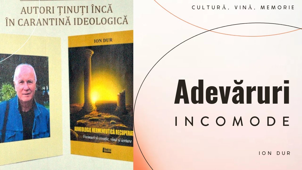 Ion Dur: adevăruri incomode despre cultura română | Lansare de carte