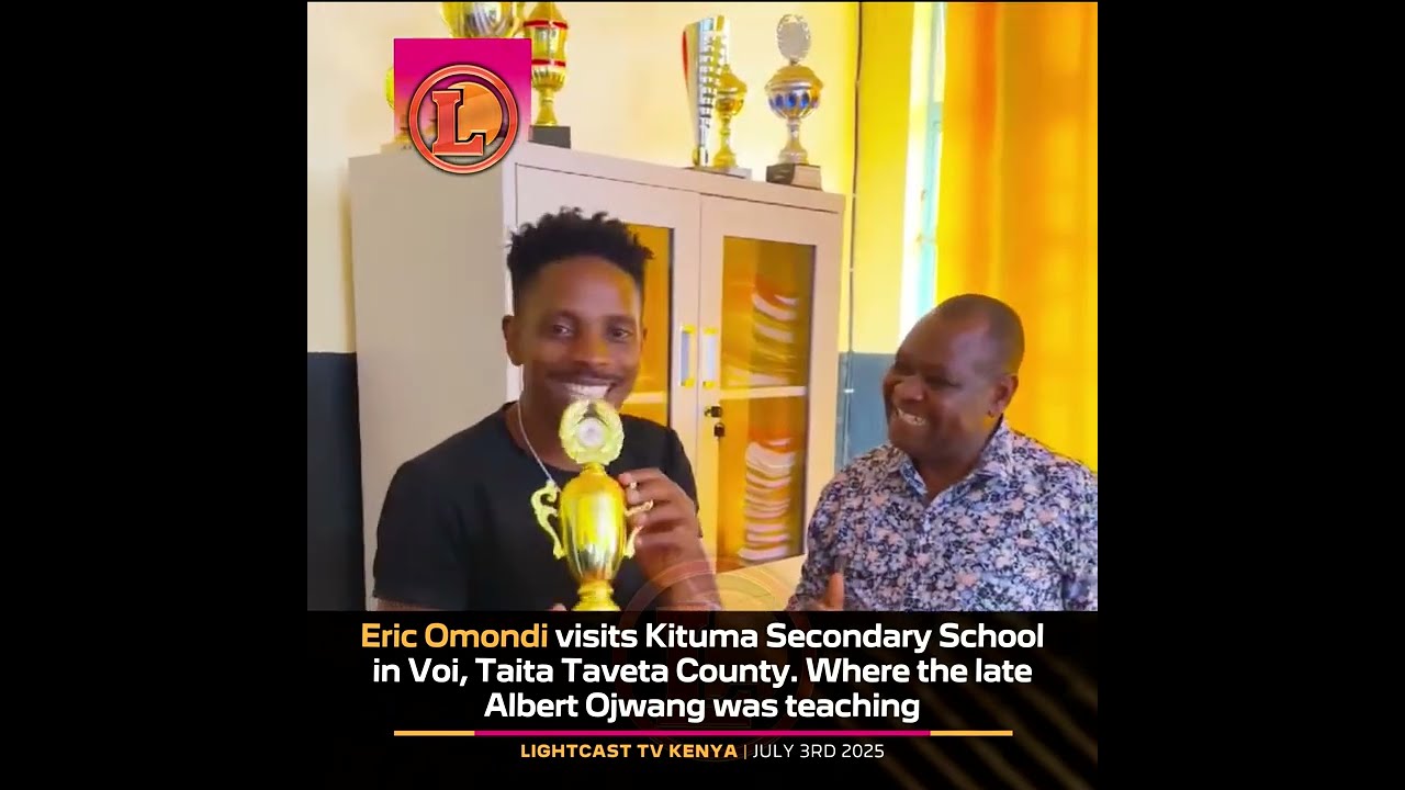 Eric Omondi visits Kituma Sec School in Voi, Taita Taveta. Where the late Albert Ojwang was teaching
