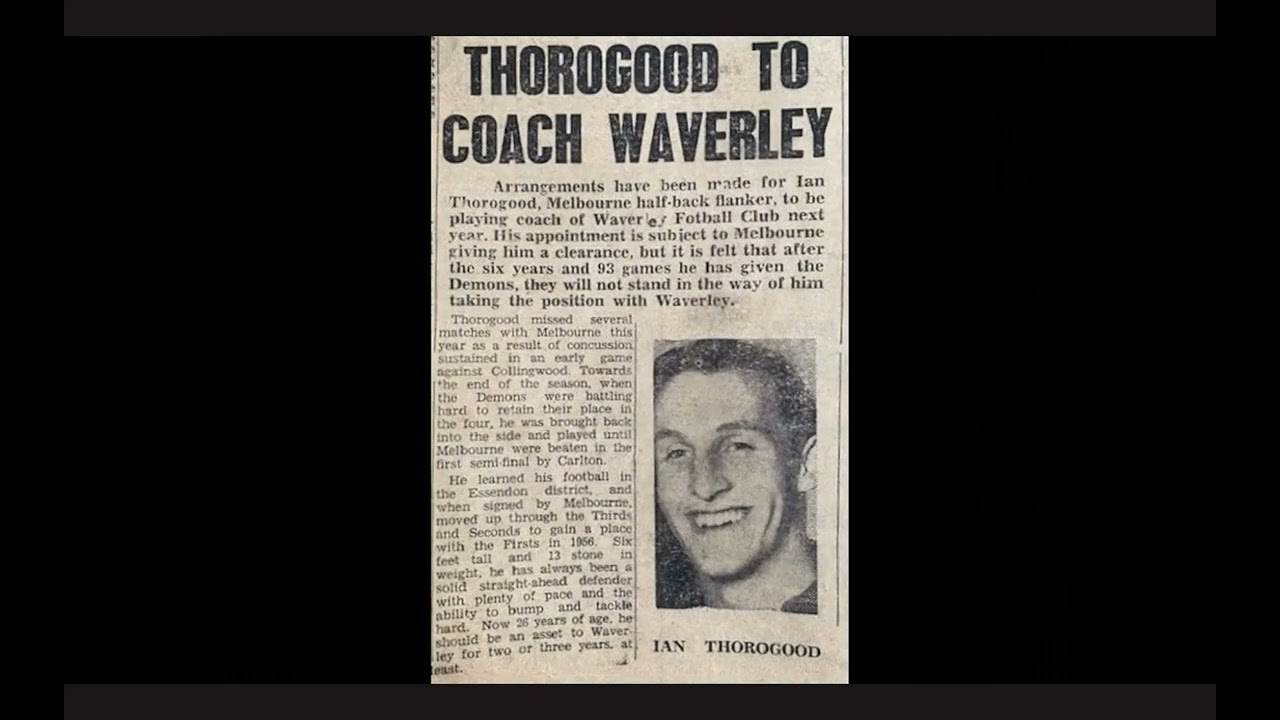 Ian Thorogood and Waverley Football Club