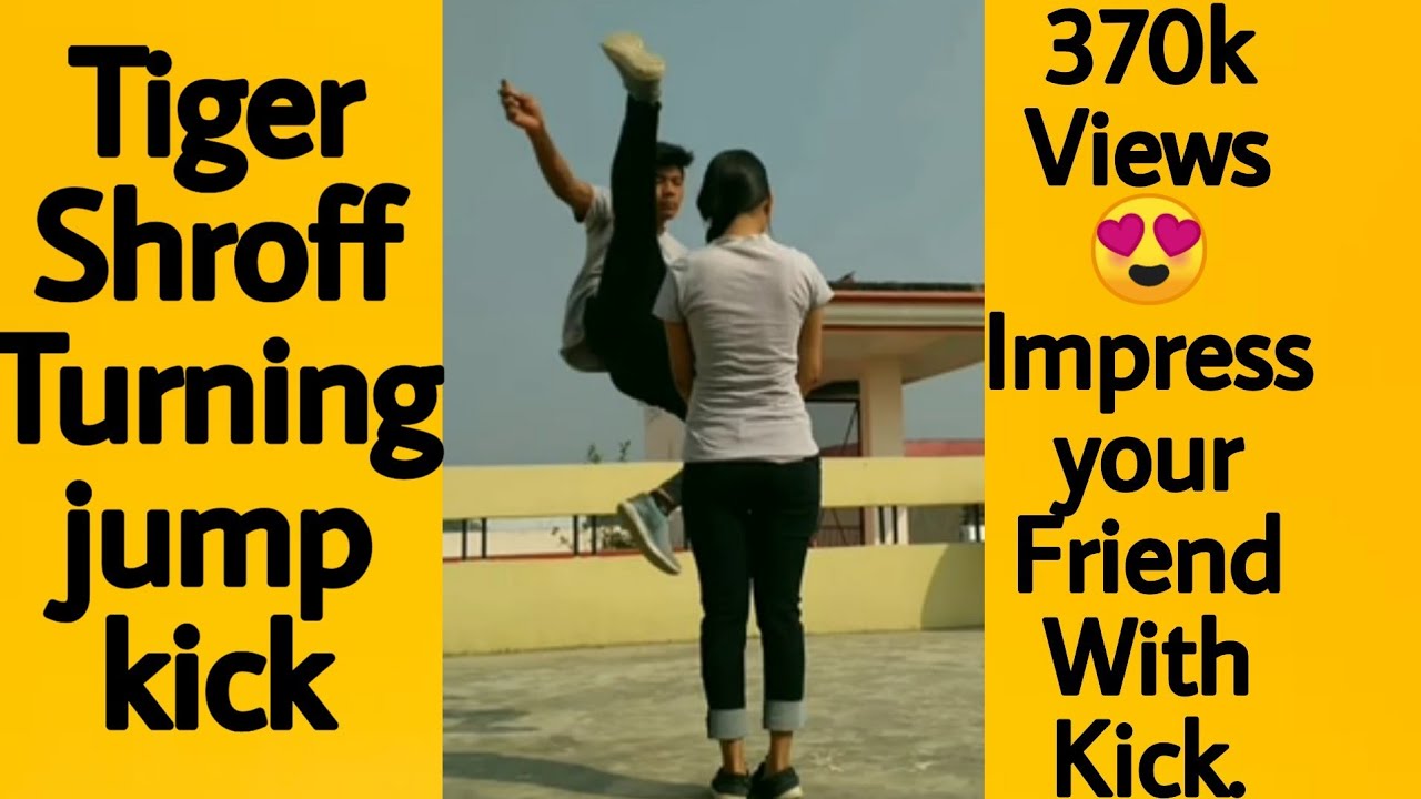 Jump Turning outer kick Tiger shroff best kick &Taekwondo kick
