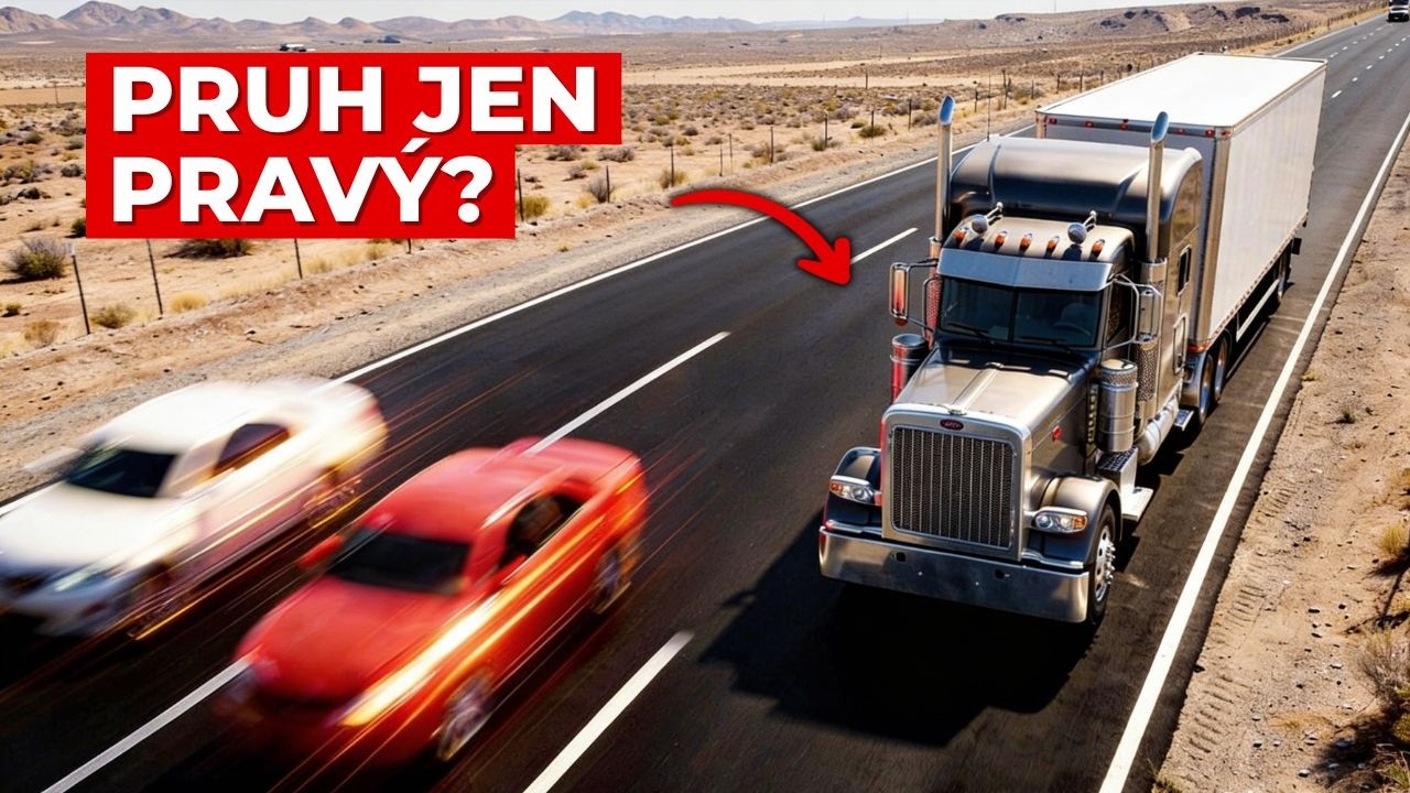 Proč se řidiči kamionů vyhýbají levému pruhu?