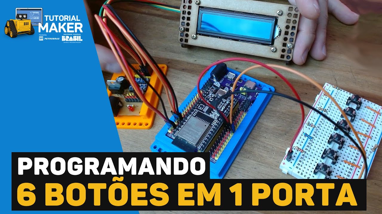 Colocar VÁRIOS Botões em uma ÚNICA Porta no Arduino #TutorialMaker