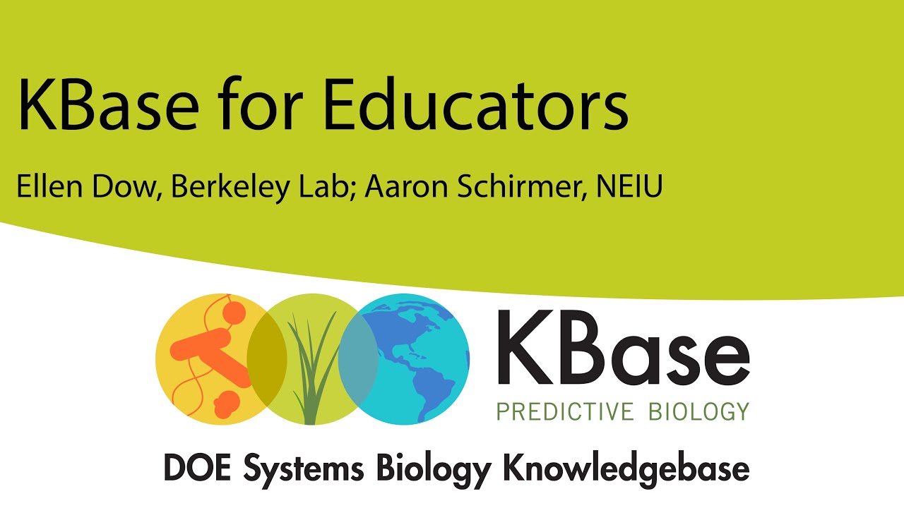 KBase for Educators - Webinar - 16 December 2020
