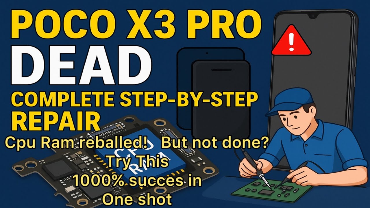 Poco X3 Pro Dead Solution | CPU RAM Reballed Not Working? Try This 1000% Working Trick #chipfixerz