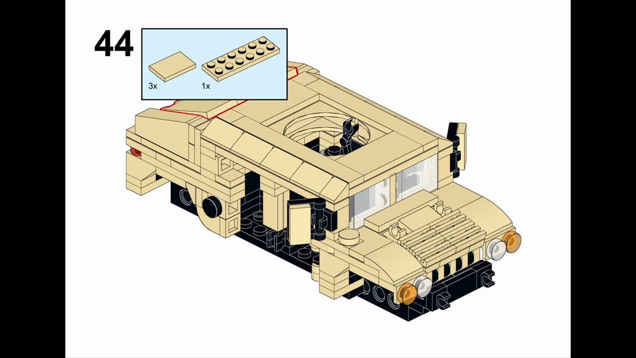 Как построить военный Хаммер из Lego!