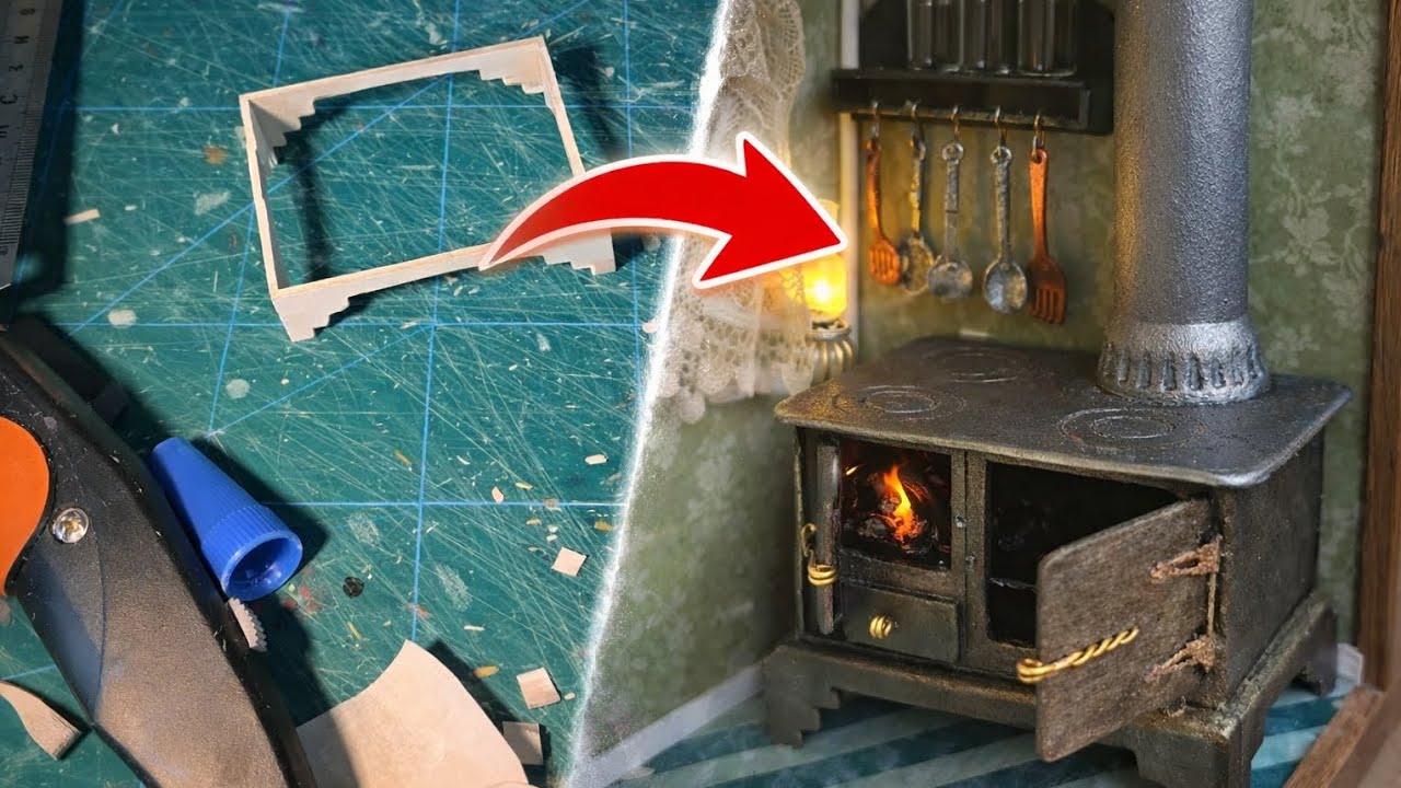 Making a Tiny Vintage Stove That Actually Works | Miniature DIY