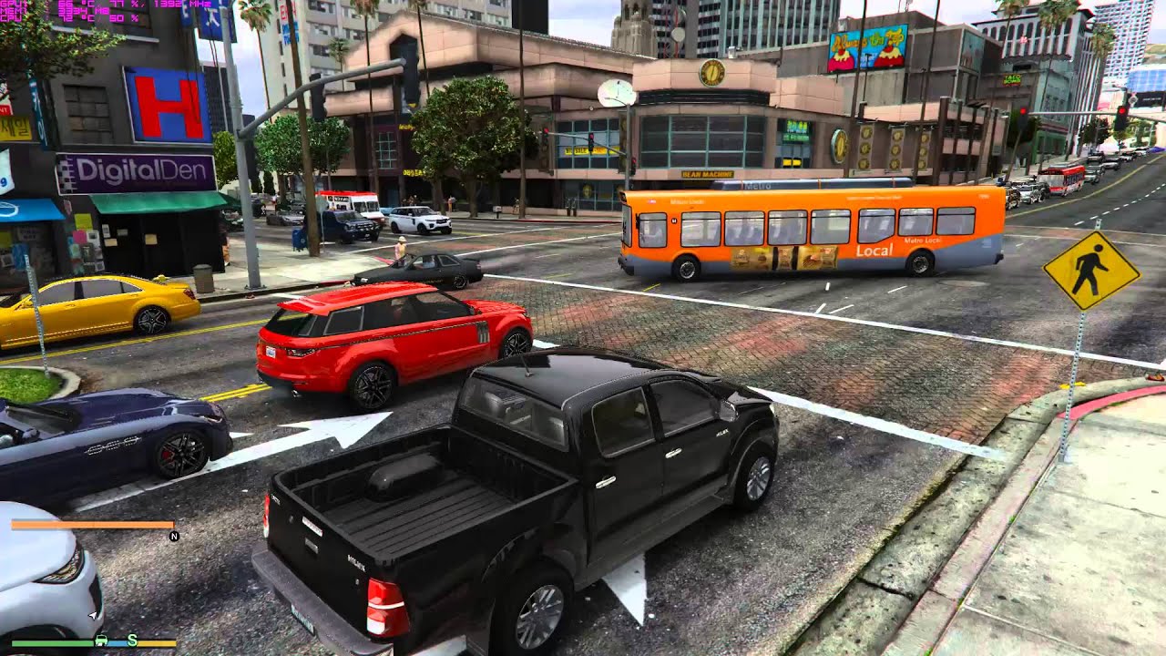 GTAV Heavy Traffic Mod / Realistic Los Angeles Traffic