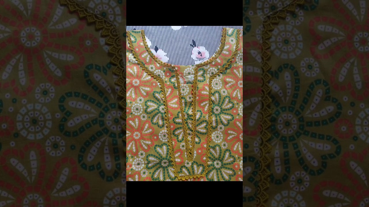 latest neck design with lace 2025|| New neck design||