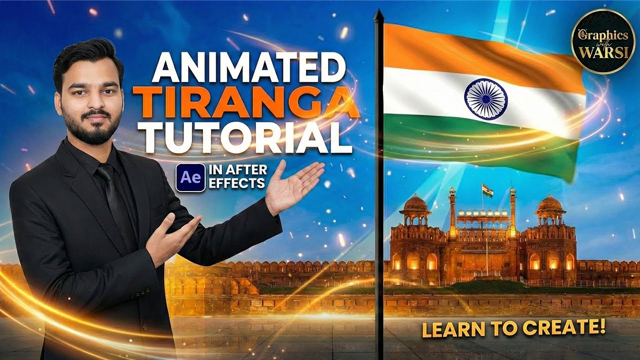 26 January Special: Cinematic Tiranga Animation Kaise Banaye? | After Effects Tutorial