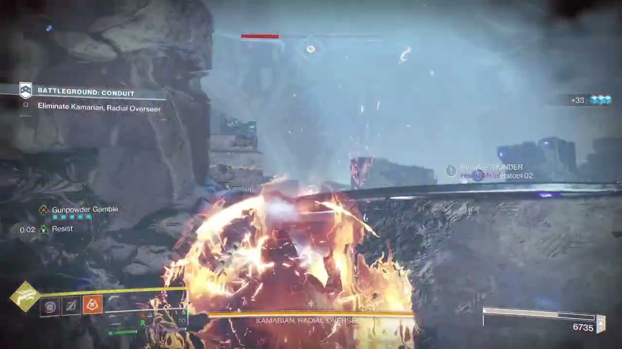 Killing robots with the Futuristic sniper rifle and using Fire Charge at Enemies 