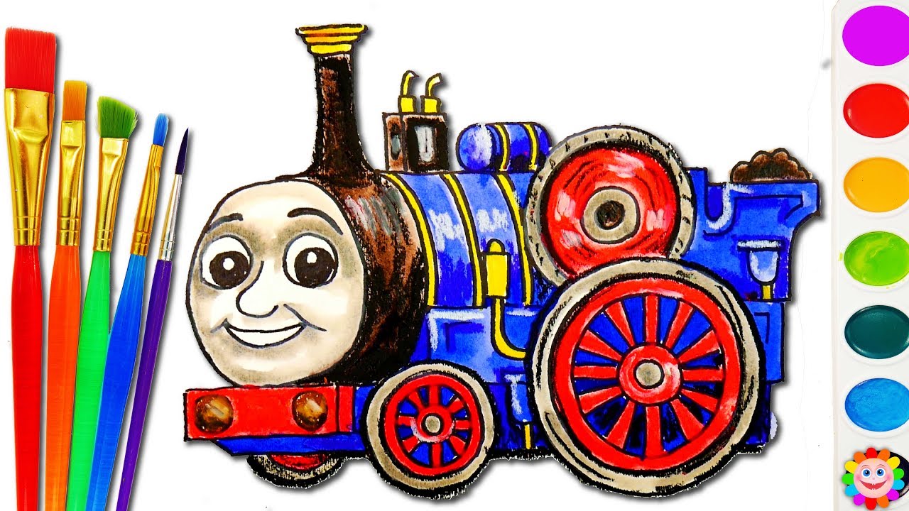 Thomas and Fiends How to Draw Train Coloring Page Art Colors for Kids
