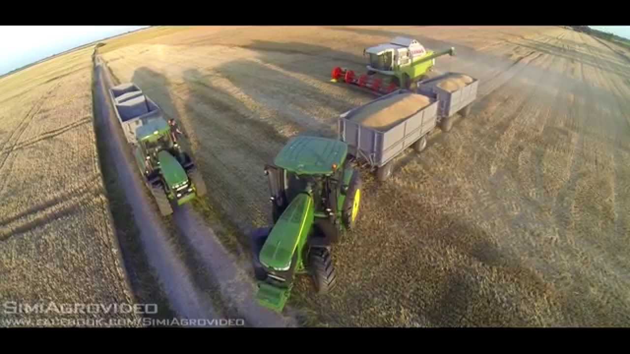 Árpa aratás 2015 (Barley Harvest) : Claas Mega 360, John Deere 7230R, John Deere 7720