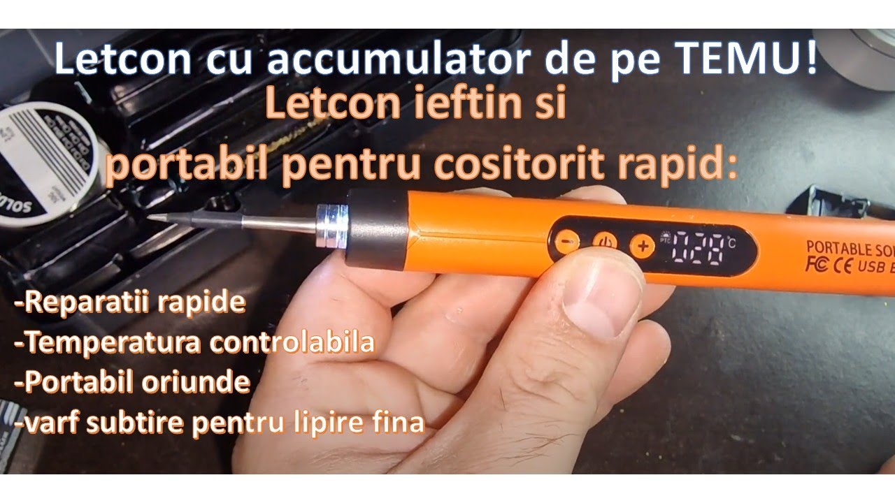 Letcon/Ciocan De Lipit PORTABIL Cu incarcare USB 🛠️TEMU Unboxing & Test