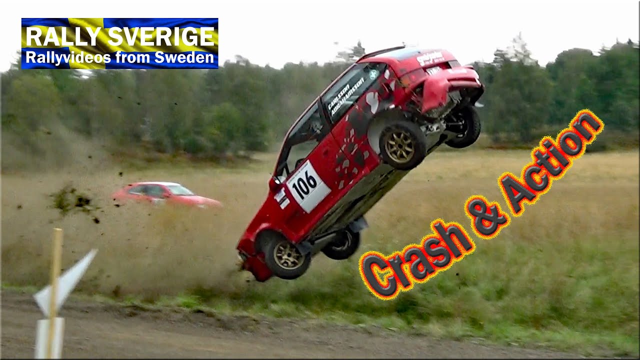 This is Rally Sverige Crash offs & action
