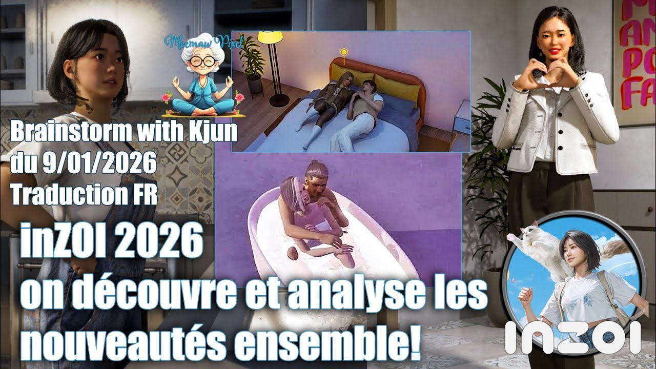 inZOI- Brainstorm with Kjun du 09/01/26 : animations, gameplay, groupes… On découvre les nouveautés🥰