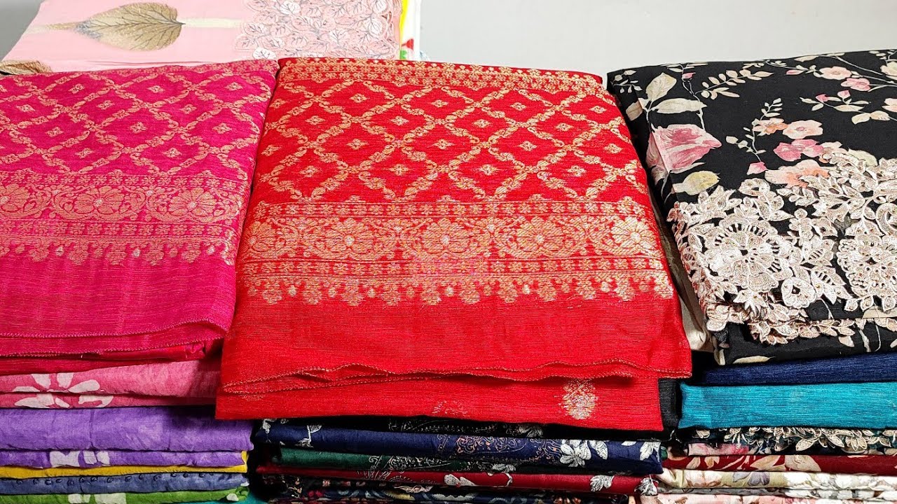 PURE KANCHI SILK WITH JAMDANI PARTY WEAR SET|PURE MODAL MUSLIN SILK WITH CUTWORK EMBROIDERY DUPATTA