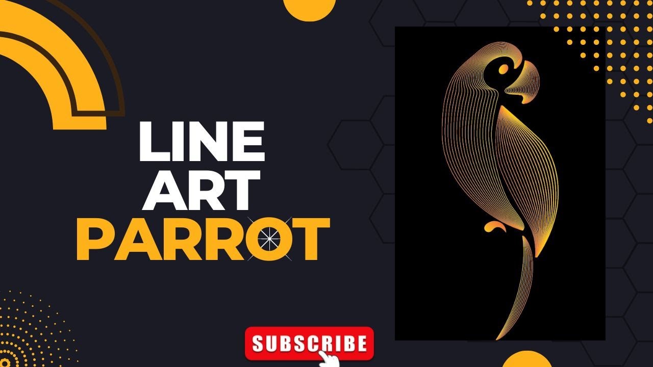 Line Art Tutorial | Line Art Bird 🐦 | Speed Art Tutorial | Mood Editz