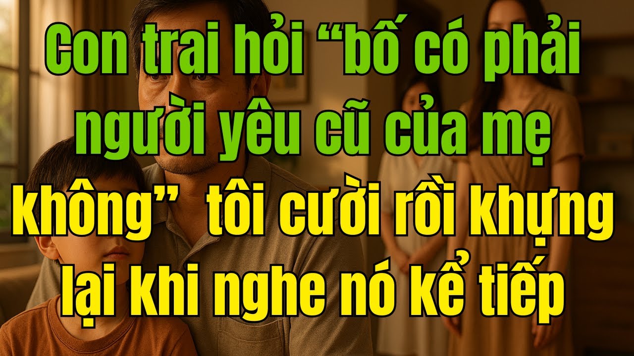 Con trai hỏi “bố có phải người yêu cũ của mẹ không” → tôi cười rồi khựng lại khi nghe nó kể tiếp