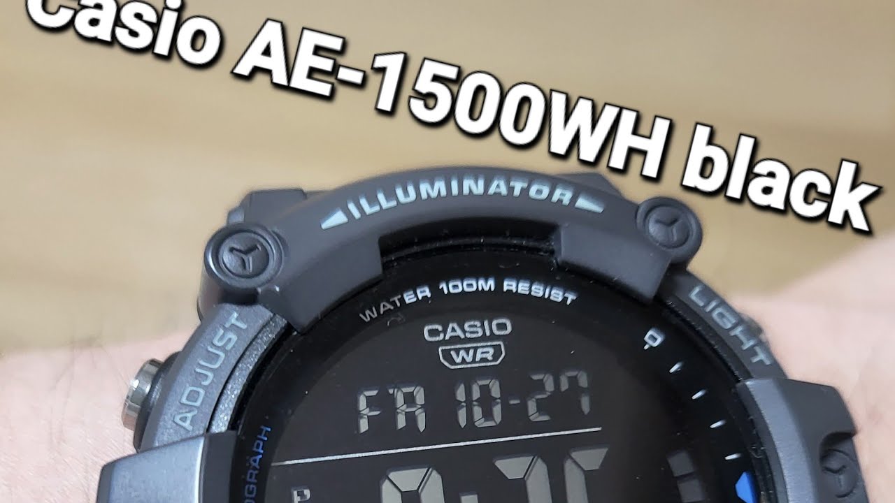 카시오 군인시계. AE-1500 HW black.