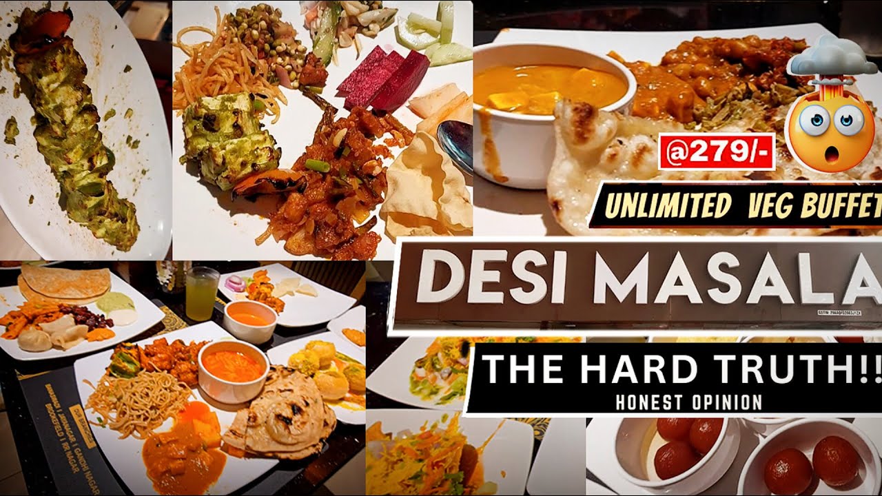 Desi Masala Unlimited Veg Food Buffet at just ₹279 😮👌+ Honest Customers Review 🤫 #food #vlog #review