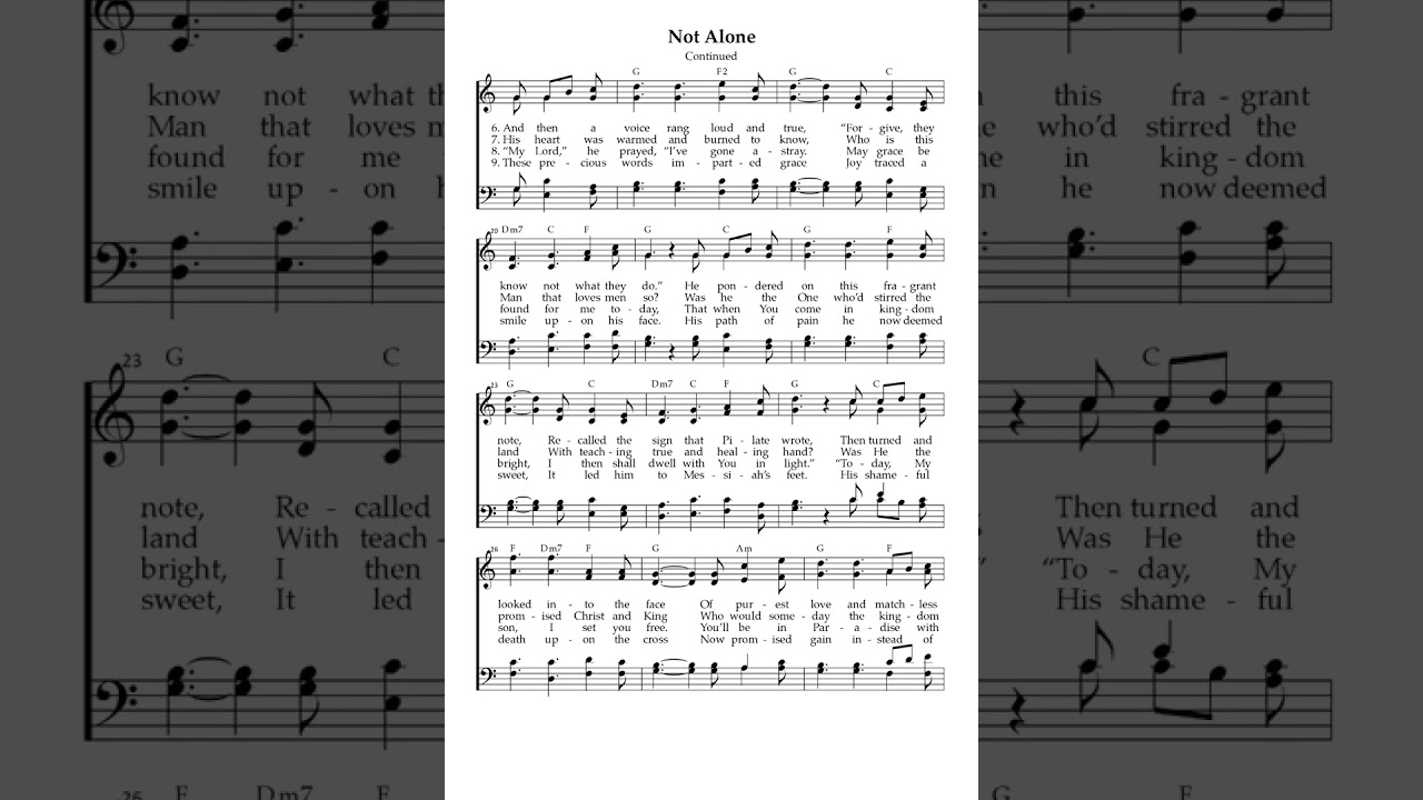 Not Alone - faux Southern Gospel, a cappella, sample