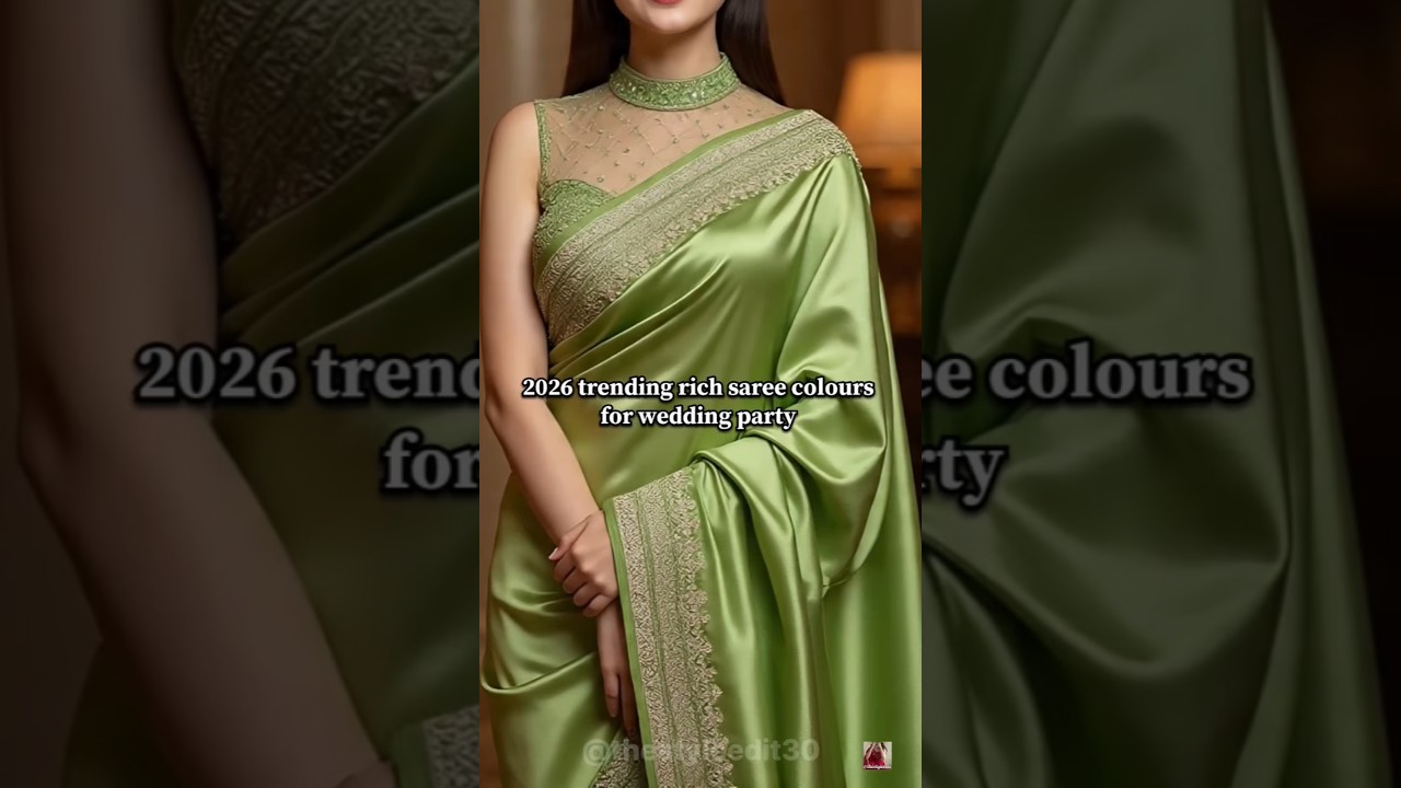 2026 trending rich saree colours for wedding party #shorts #saree #weddingsarees