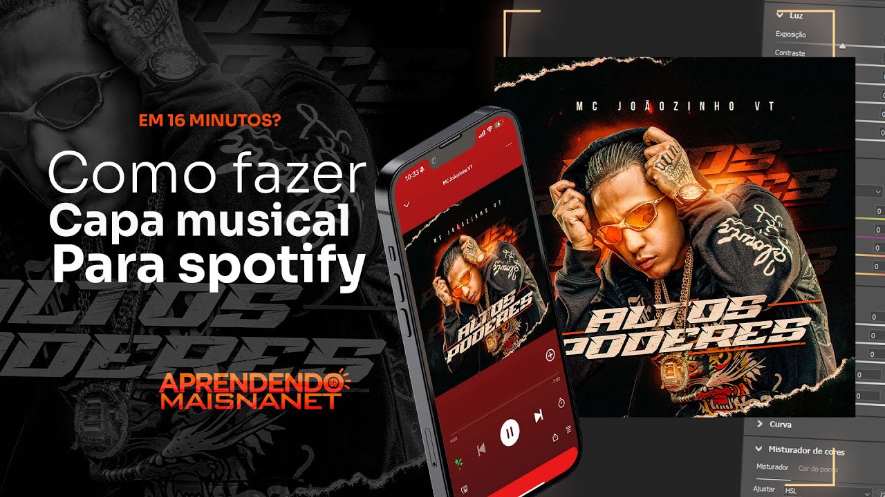 Como fazer capa de musica para plataformas digitais spotify etc.. NIVEL PRO!