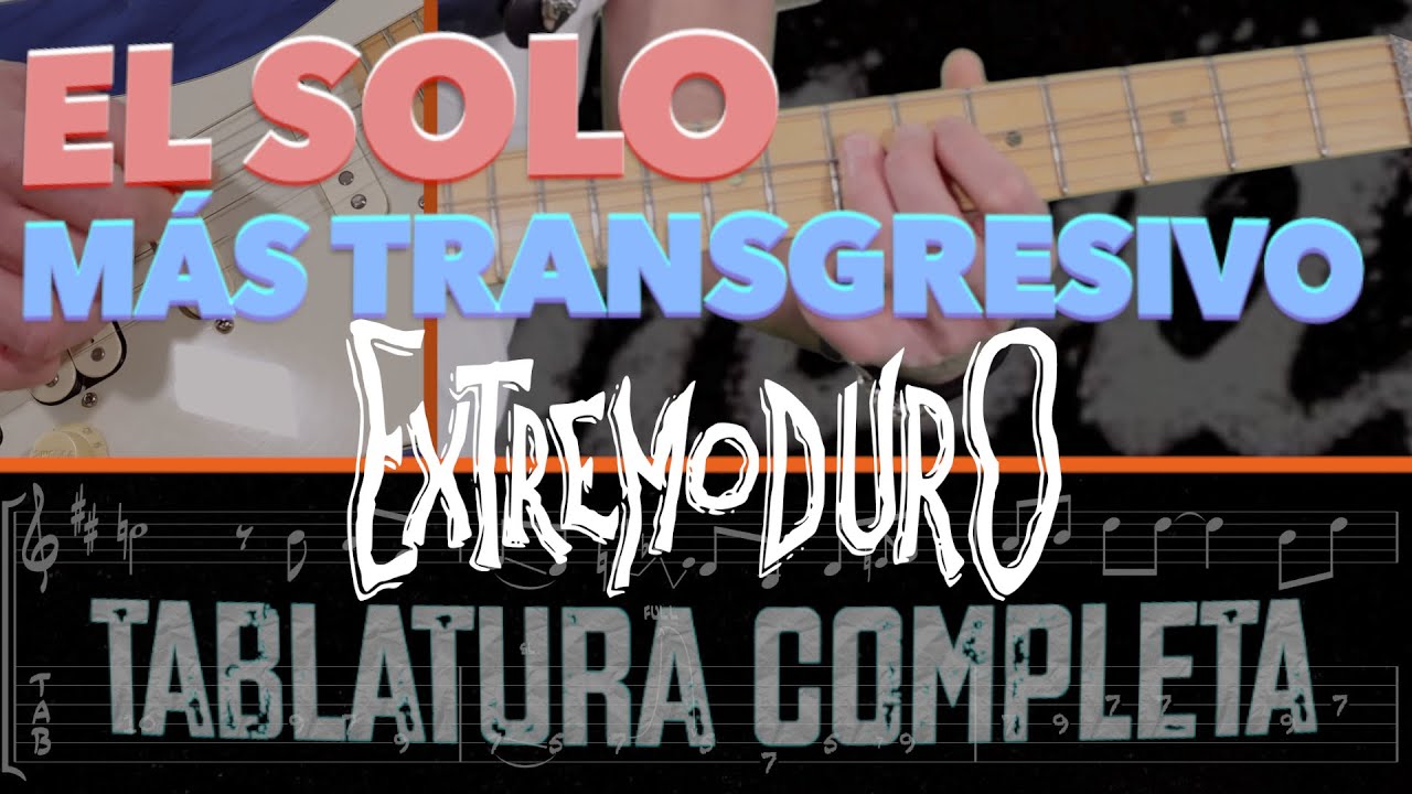 Extremoduro - Amor castuo - Guitar Solo Tutorial - W/Tab