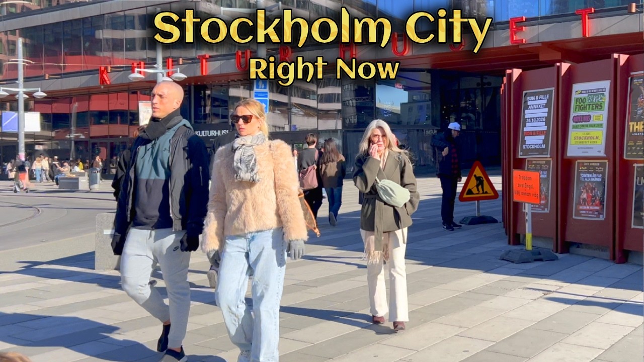 Stockholm Today, April 11 &ndash; City Walk 4K
