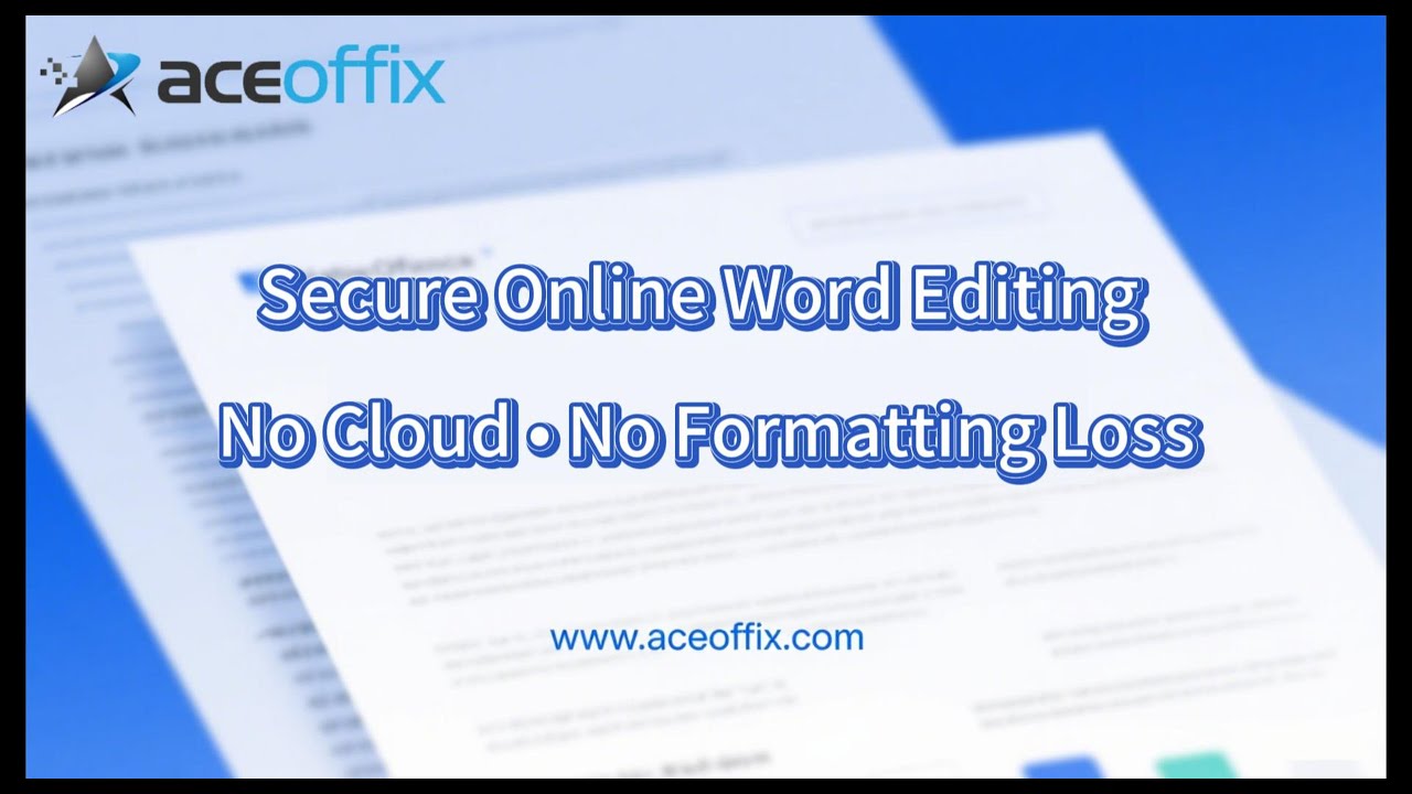 Aceoffix Demo: Secure Online Word Editing Without the Cloud