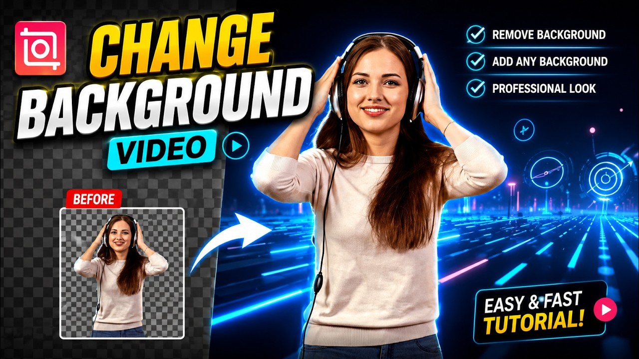 How to Change or Remove Video Background in InShot | No Green Screen | Chroma Key Tutorial 2025